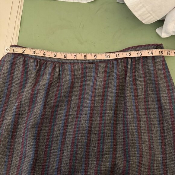Vintage Pendleton pure virgin wool stripe midi skirt 30" waist P54 - Picture 4 of 4